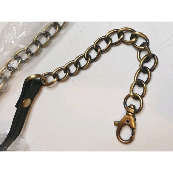 ANNA ANUSCHKA Bag Black Crossbody Woven Leather w Clasp Butterfly Lining  NEW - Picture 7 of 16